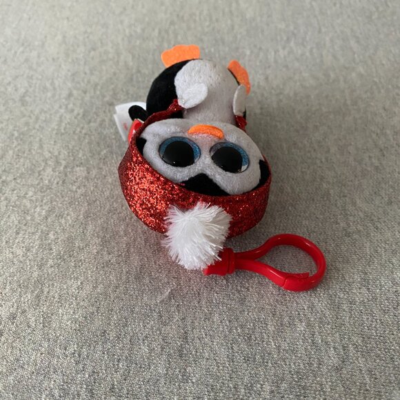 NWT Ty Beanie Boos Key Clip Gale the Christmas Holiday Penguin 4" 2019 - Picture 4 of 13